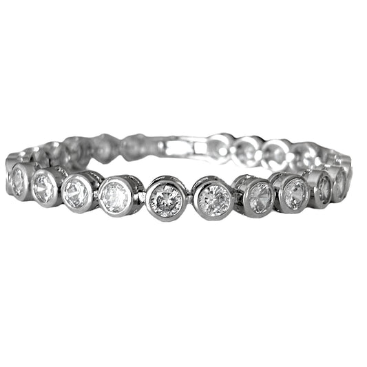 Janet circle encased full crystal tennis bracelet P42