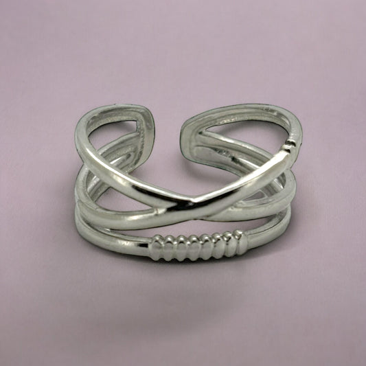 New Layered large Statement ring in stainless water resistant R14