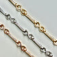Infinity and Crystal bar bracelet in Silver or Gold P65