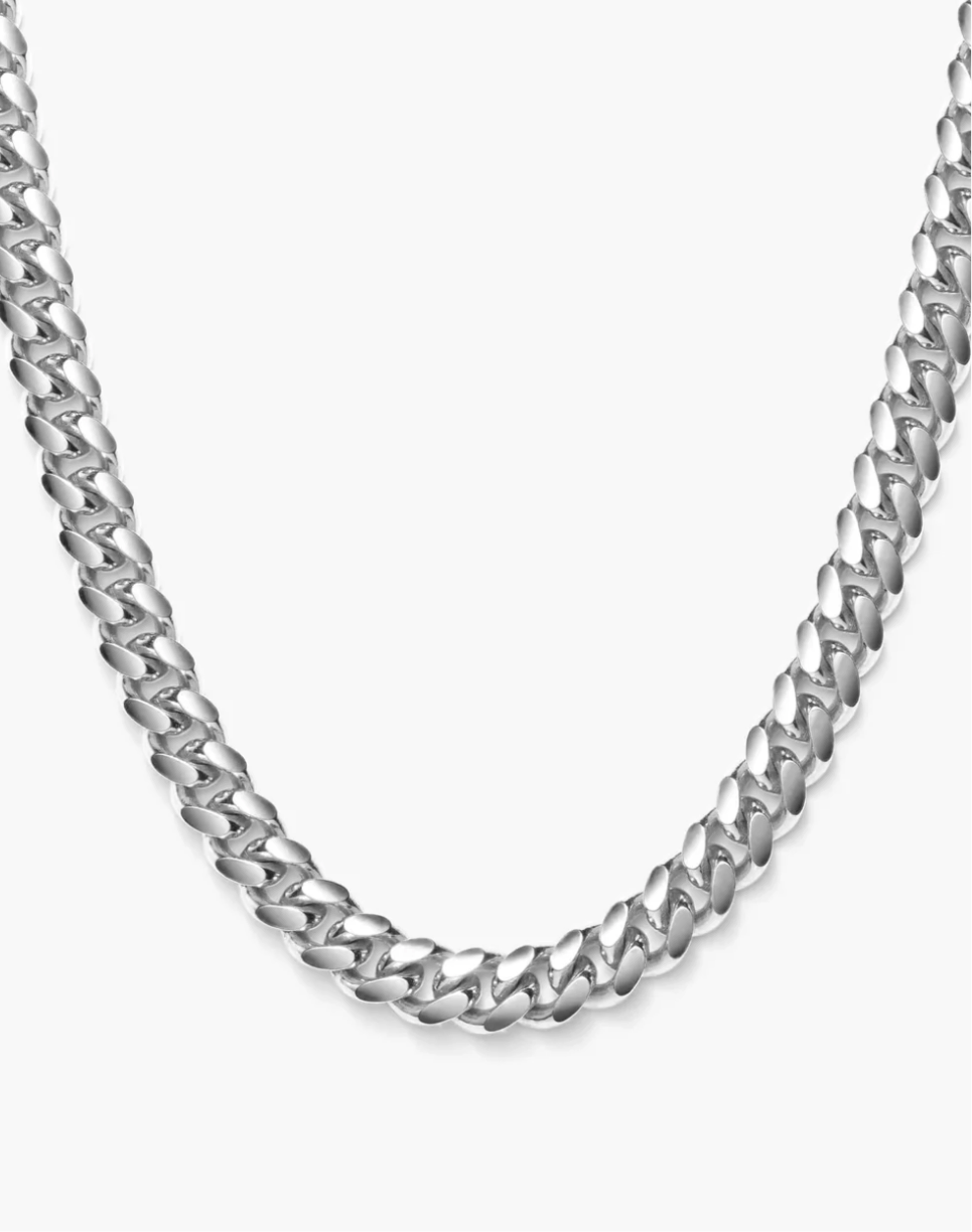Cuban Chain necklaces in stainless steel Silver or Gold Men /Womens 7mm wide 55cm long P66