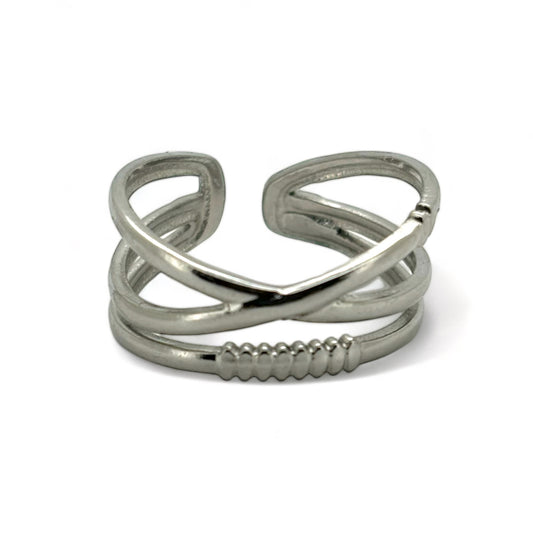 New Layered large Statement ring in stainless water resistant R14