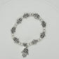 Charm beaded elasticelated  bracelets in silver Pxx
