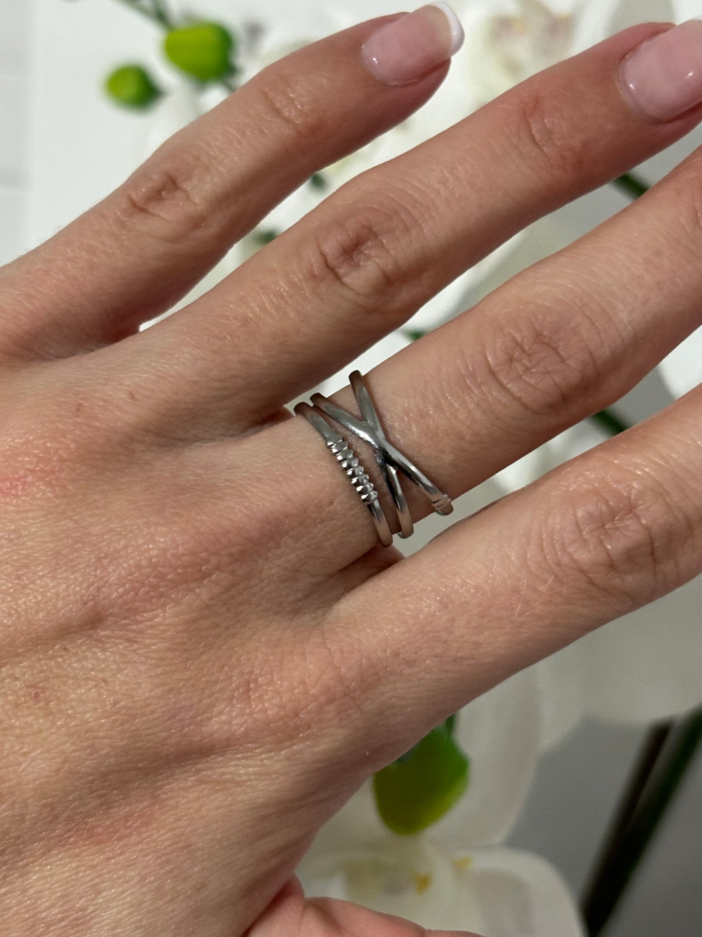 New Layered large Statement ring in stainless water resistant R14