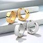 8mm Huggies hoop earrings in Stainless steel silver or gold E20 or E21