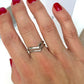 WISHBONE free size tarnish resistant adjustable ring in silver or gold tone