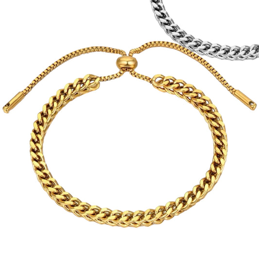 buCici adjustable chain bracelet in silver or gold P51