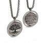 Tree of Life - Serenity Prayer spinning necklace in silver or gold - unisex men and women 18