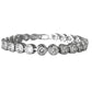 Janet circle encased full crystal tennis bracelet P42