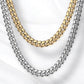 Cuban Chain necklaces in stainless steel Silver or Gold Men /Womens 7mm wide 55cm long P66