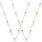PALMAbu necklace with chakra colour solitaire crystal tending design in silver or gold P26 women’s girls