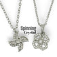 Beautiful Crystal Anxiety , ADHD fidget spinning necklaces P17