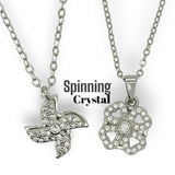 Beautiful Crystal Anxiety , ADHD fidget spinning necklaces P17
