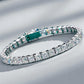 Tennis Bracelet - LUX Square cut crystal in Silver or Gold Unisex Mens Women’s D1