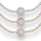 BELLAbu Circle centre Crystal adjustable bracelet in SILVER GOLD and ROSE GOLD P47