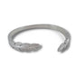 Feather Bangle in Silver or Gold Adjustable Size- Double Feather Design Bracelet Unisex Mens Women’s P69