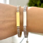 BLAKEbu baguette crystal bar bracelet in silver or gold P37