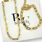 Paperclip chain bracelet and necklace set in silver or gold P57 &64